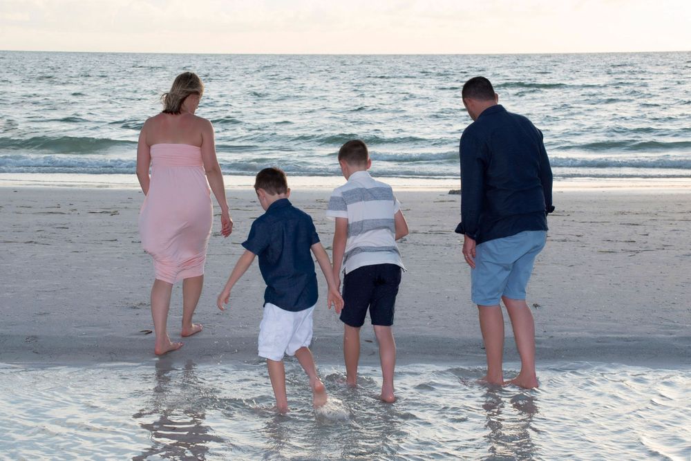 Family Beach Portrait, St Petersburg Beach, Fl by Kathleen Hall Photography