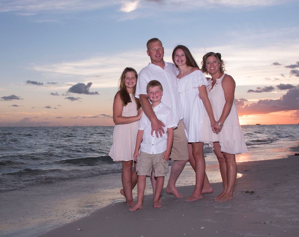 Family Beach Portrait, Clearwater Beach, Fl by Kathleen Hall Photography