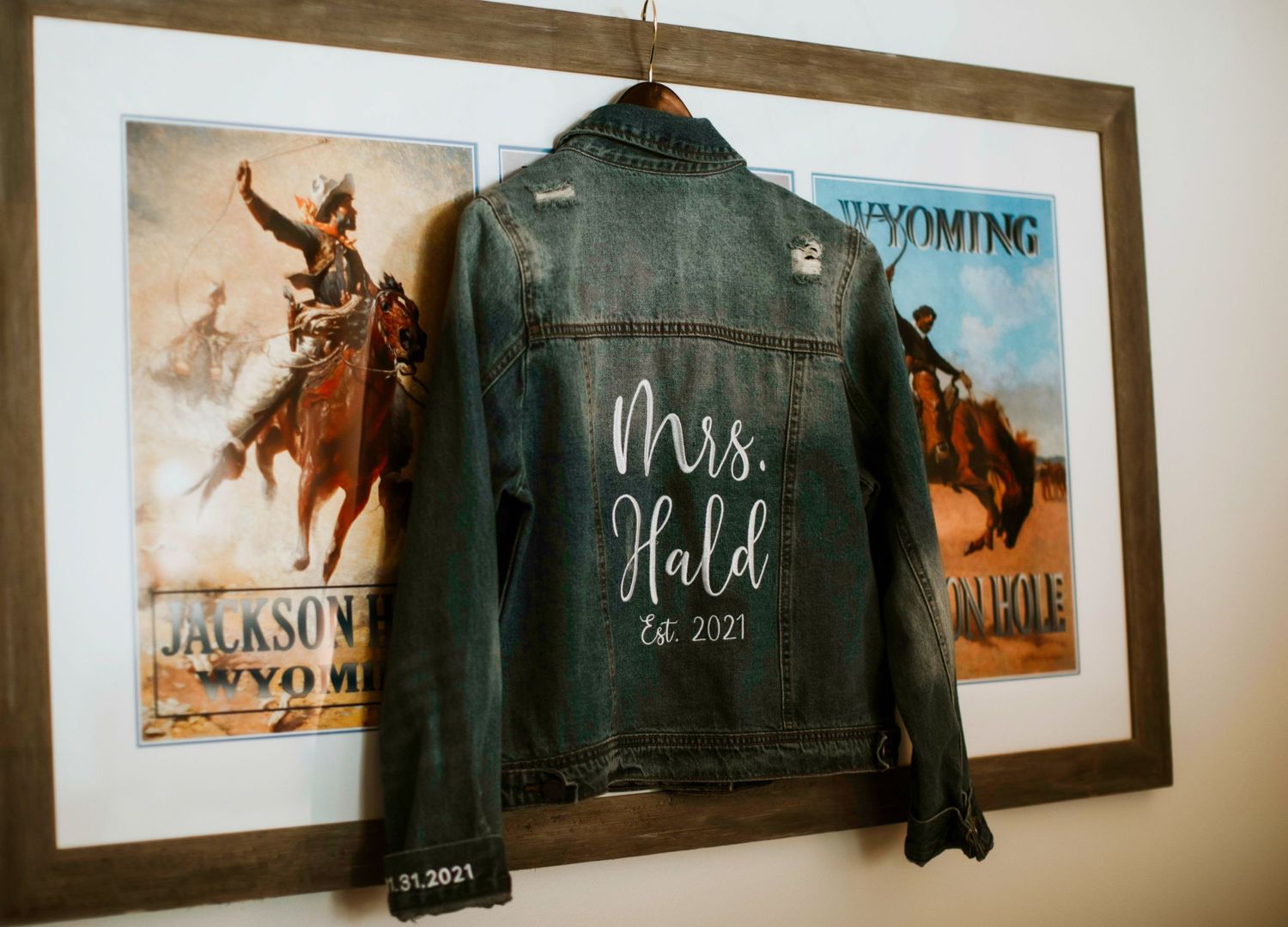 Wedding jacket for Jackson Hole, WY Elopement by Carli Layton Photography, a Texas Elopement Photographer.