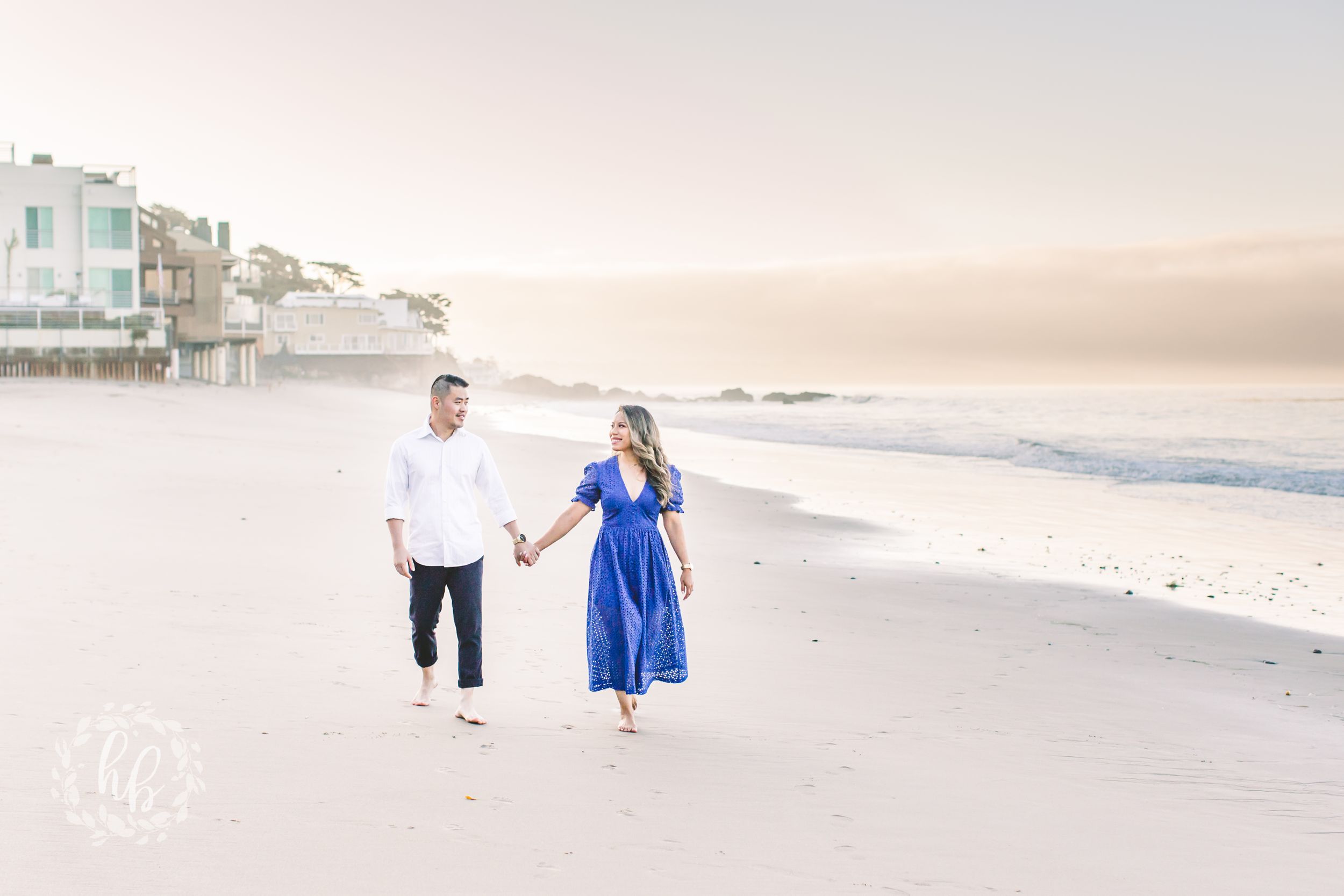 Malibu beach engagement photos