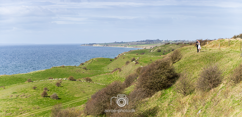 Wedding photo at Voderup cliff, Ærø