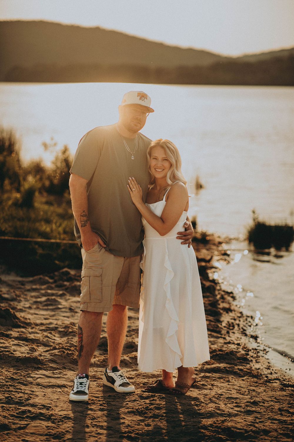 indiana pa photographer pittsburgh engagement wedding photographer yellow creek state park golden hour beach lake session
