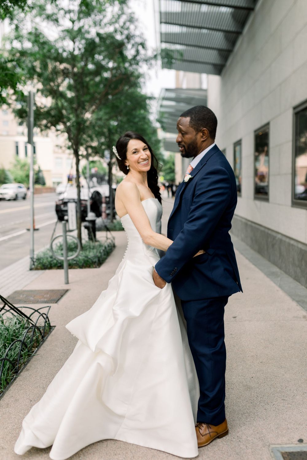 Bride and groom portraits in Boston