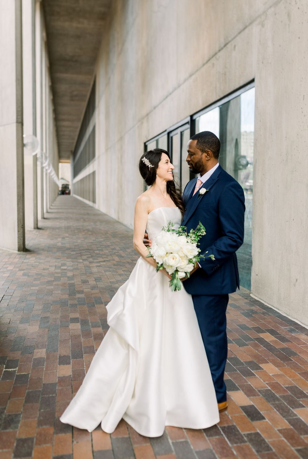 Bride and groom in Boston