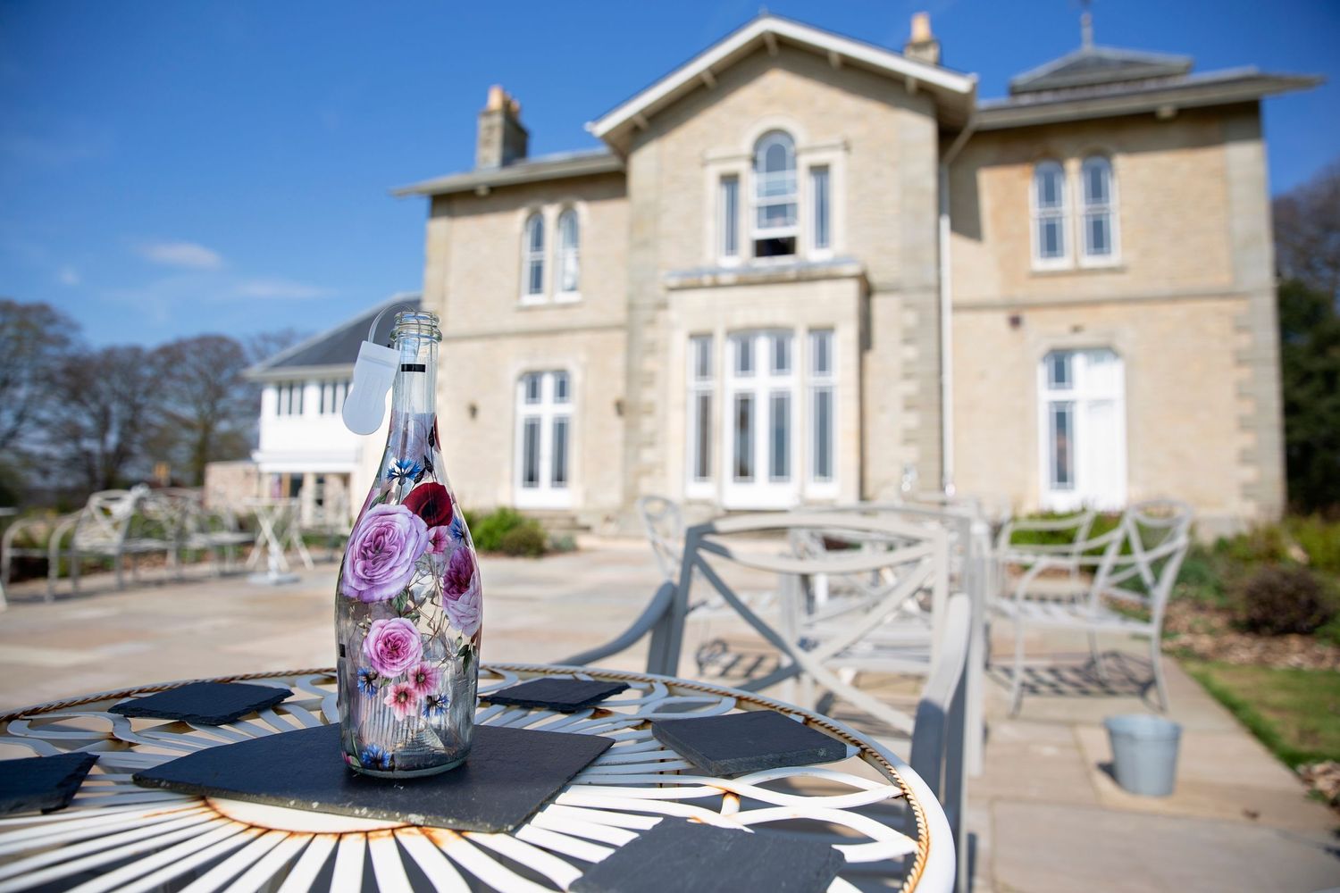 view of St Tewdrics House from the Pergola area