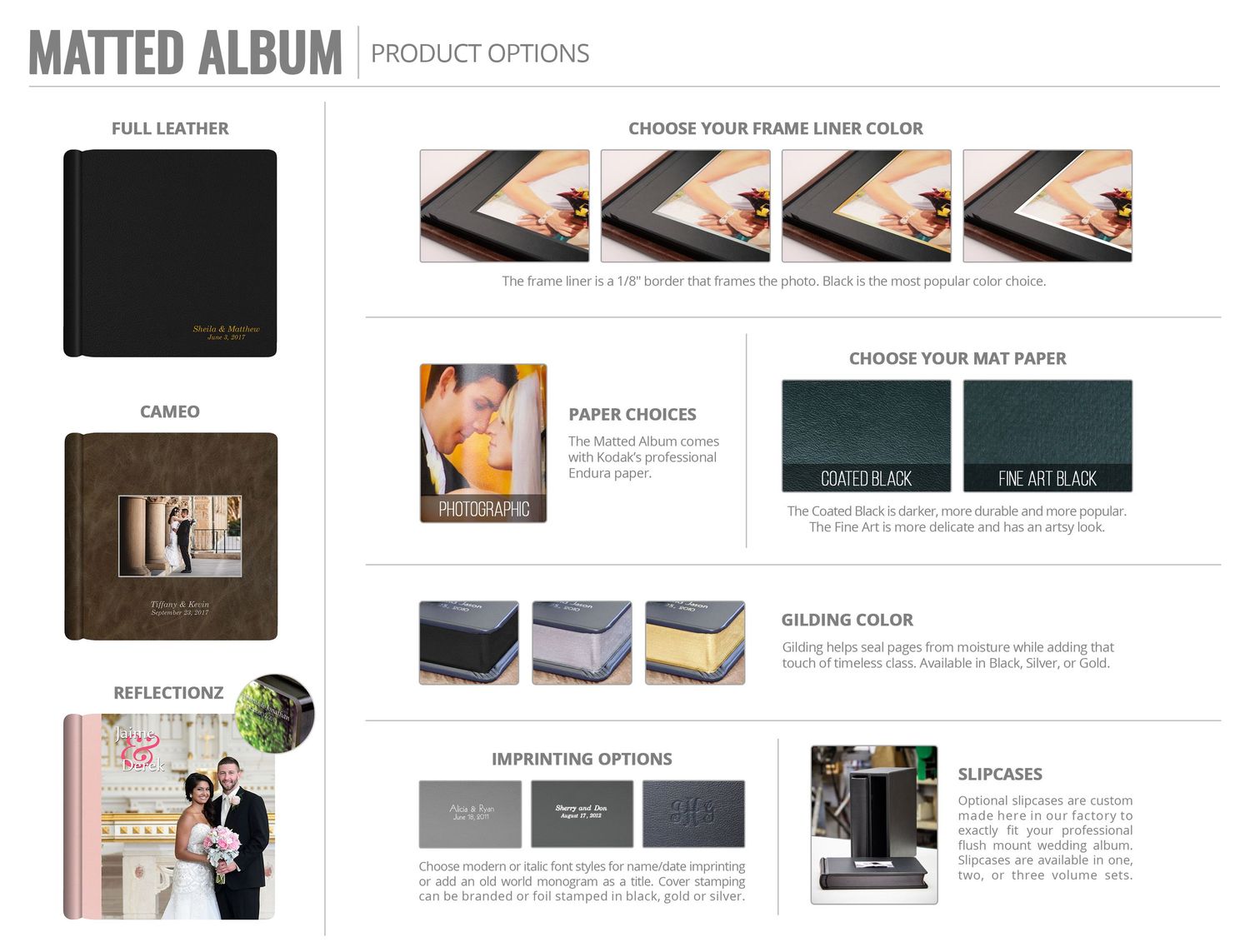 matted wedding album