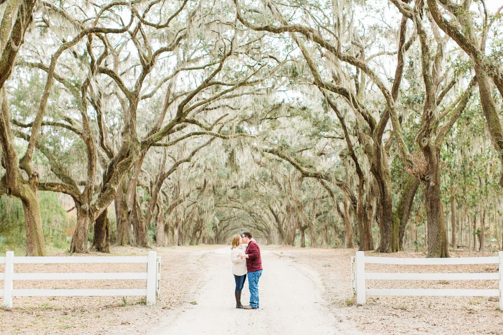 engagement session at wormsloe historic park in savannah, ga