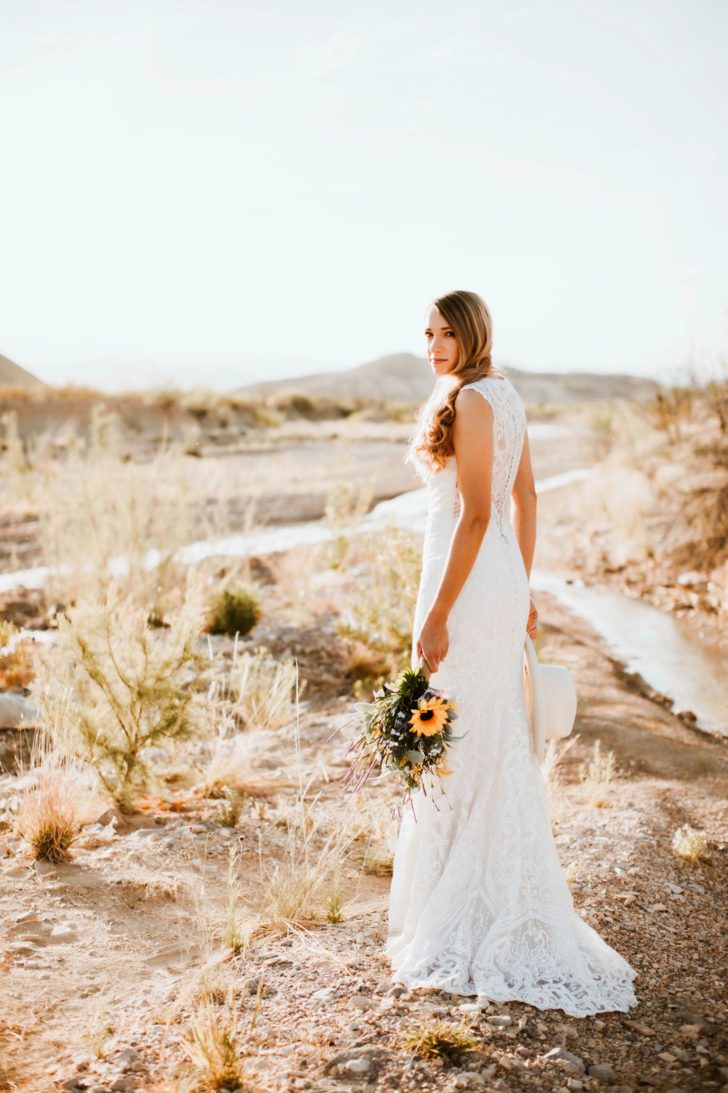 Bridal Portraits at Santa Elena Canyon in Big Bend by Cali Layton Photography, a Texas Wedding Photographer.