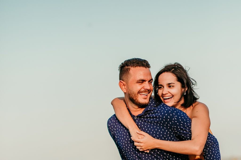 Couple laughing