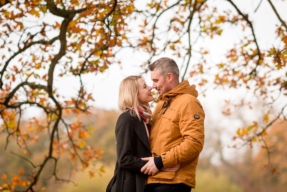 Southampton Common Autumn engagement photo shoot