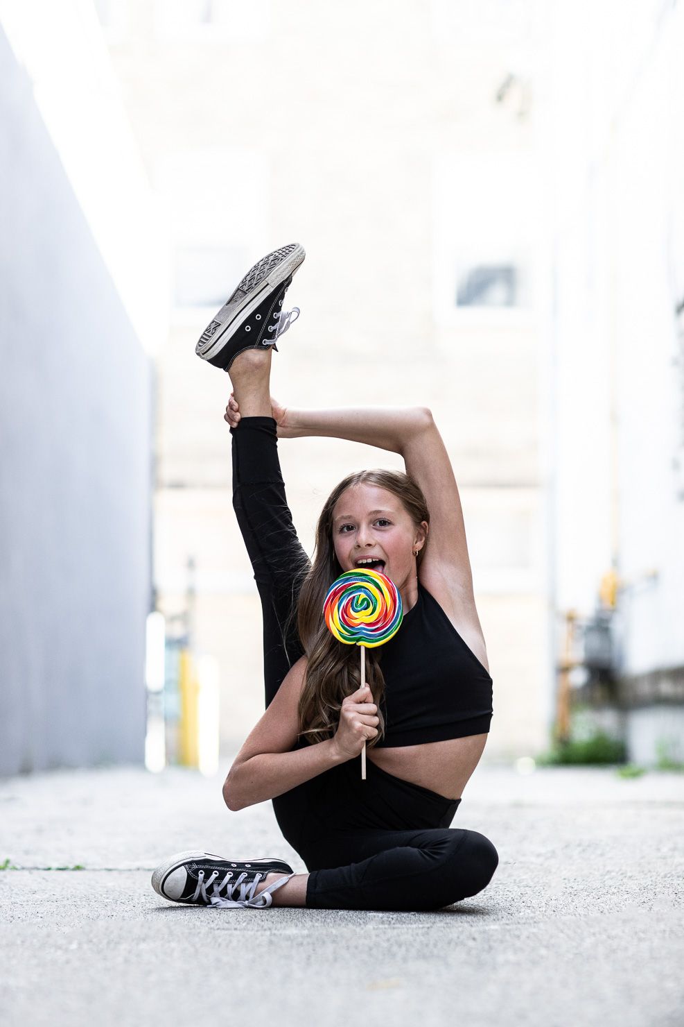 Lollipop, Sitting Leg Grab, Dancer, Dance Pose, Dance by aKaiserPhoto, Dance Photographer, #dancersanddesserts