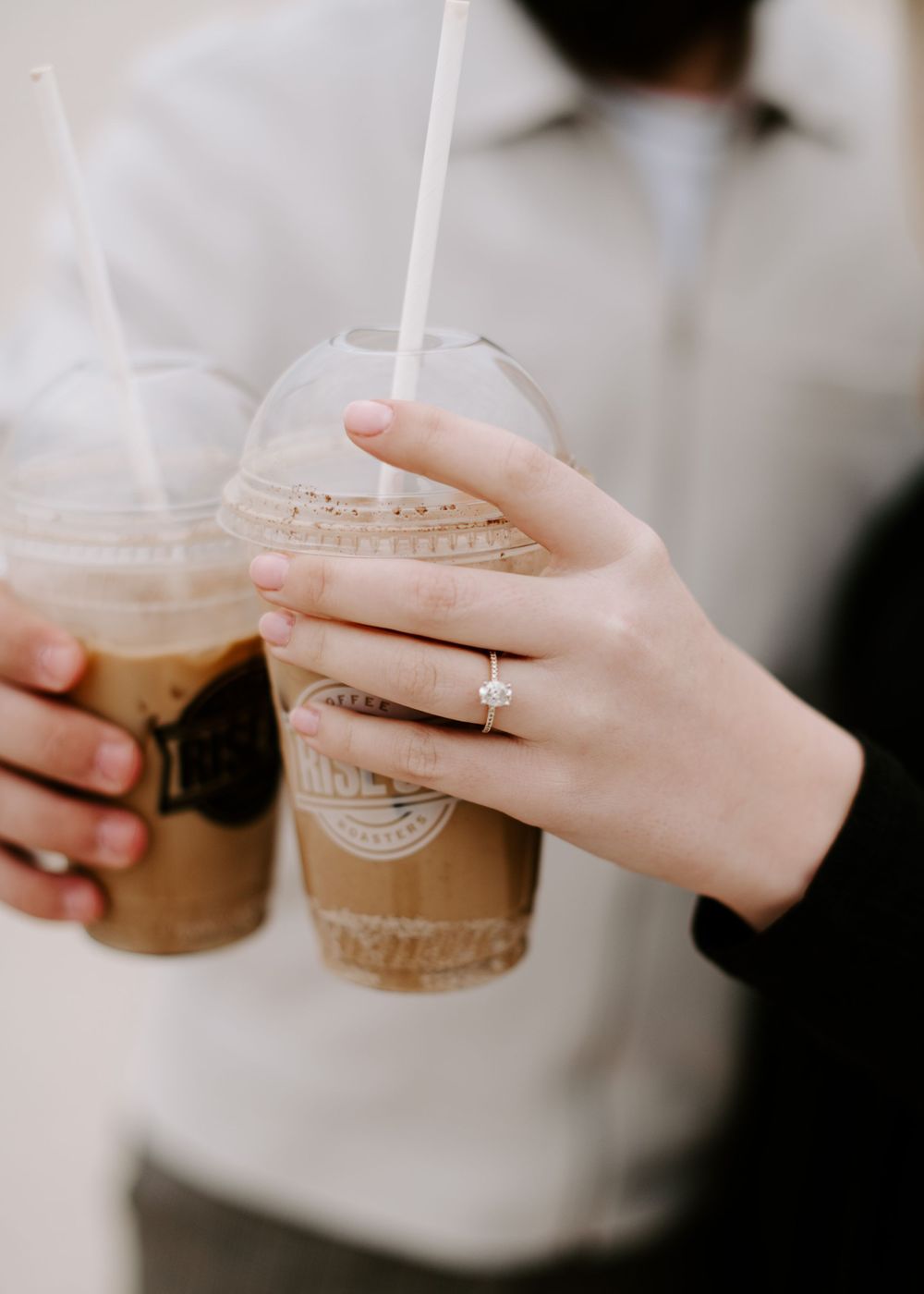 Rise Up Coffee engagement photos