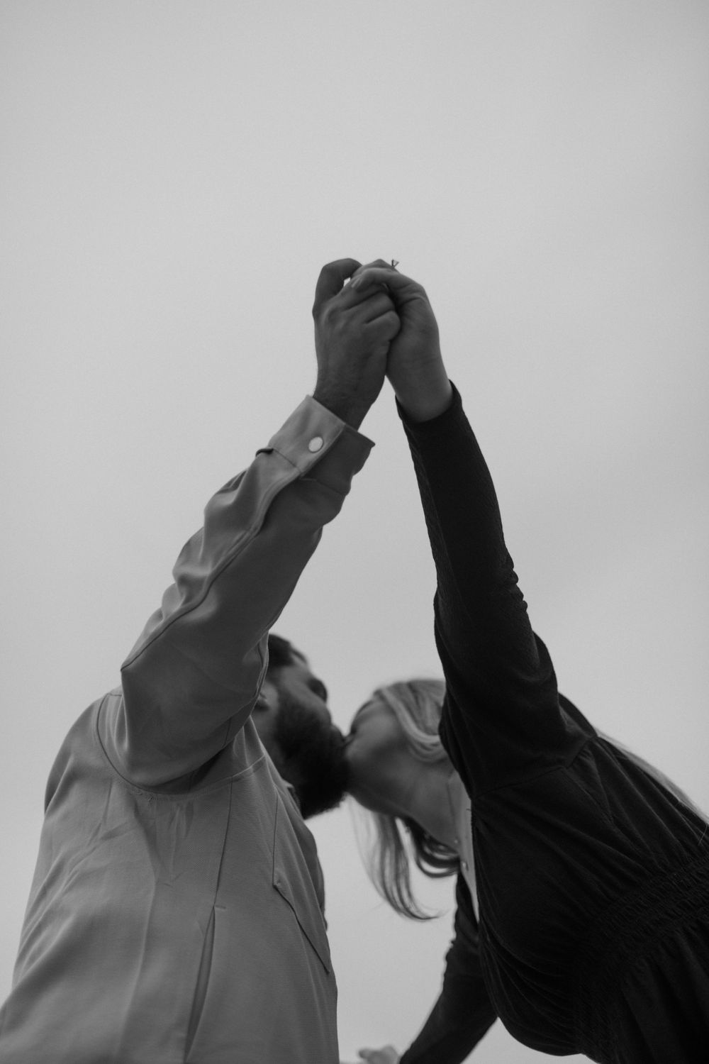 Unique couples poses for engagement session
