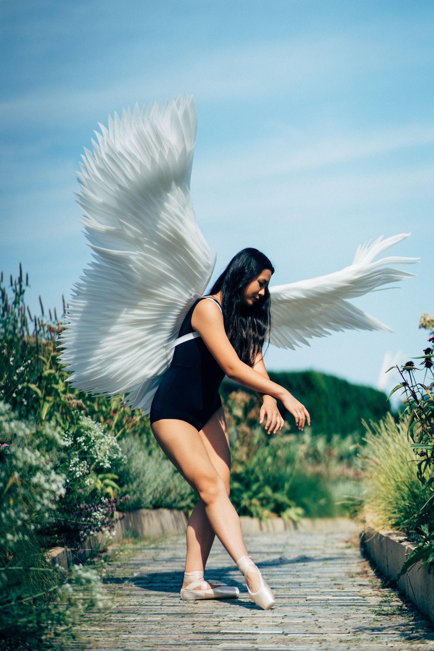 chicago dance photography ballerina photoshoot angel wings