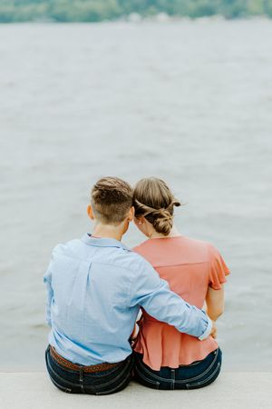 moody romantic engagement at long point state park katie graham photography traveling destination wedding photographer