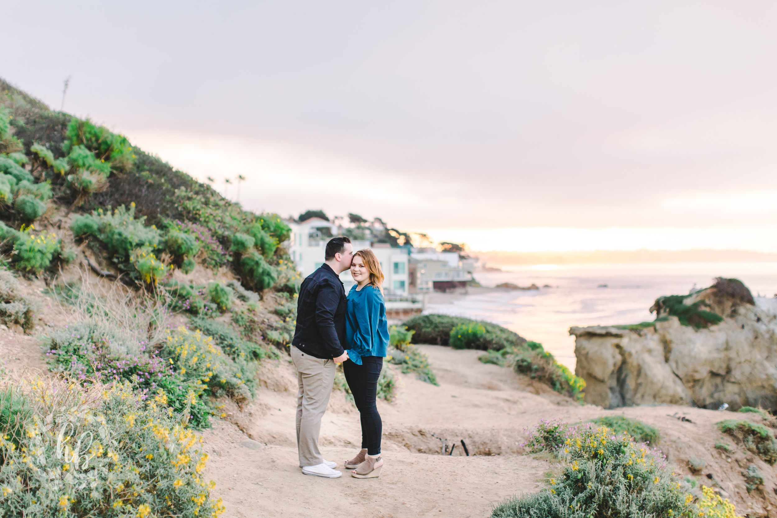 Malibu beach engagement photos
