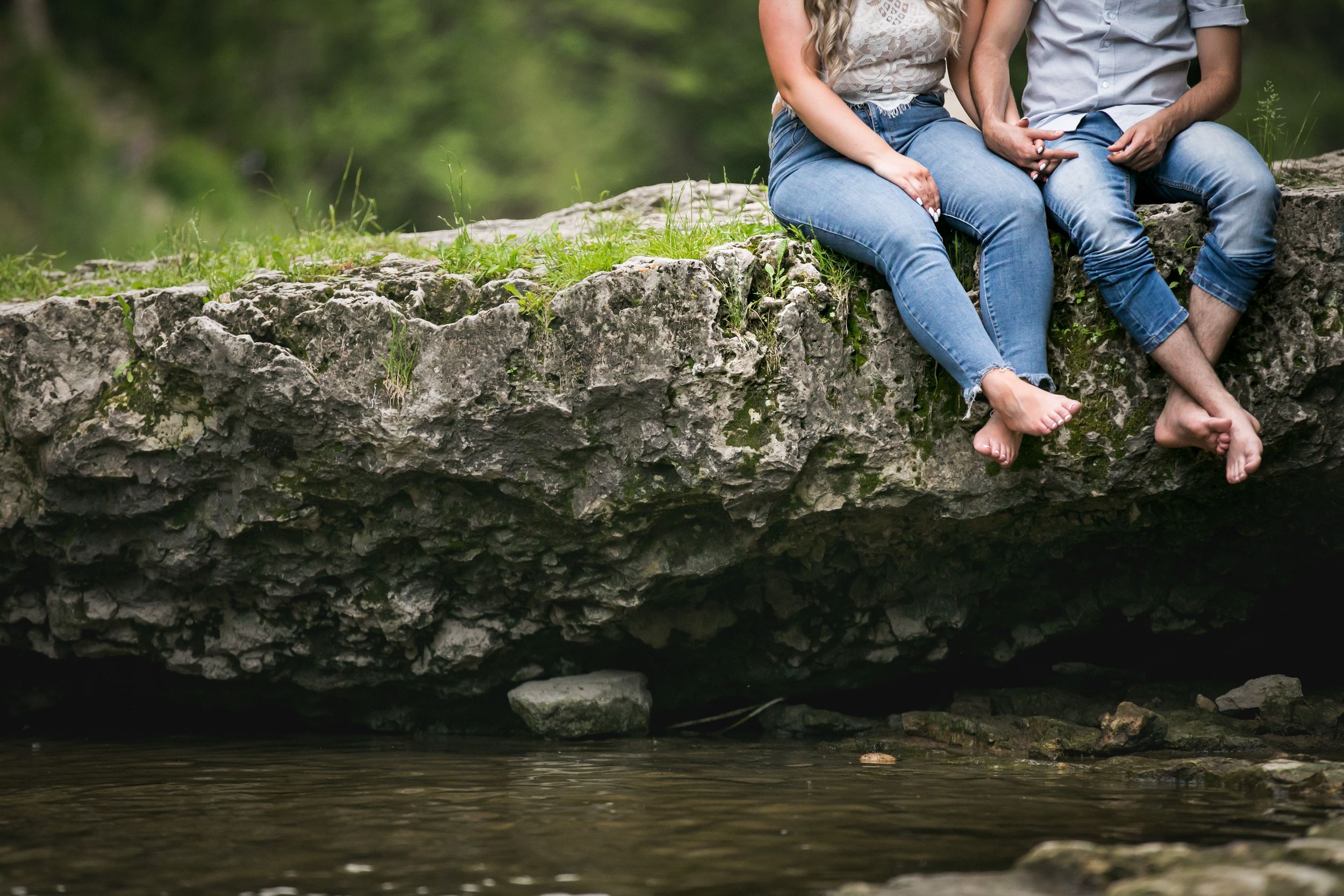 Elora Gorge Ontario Spring Summer Engagement Photos by Shawn Van Daele