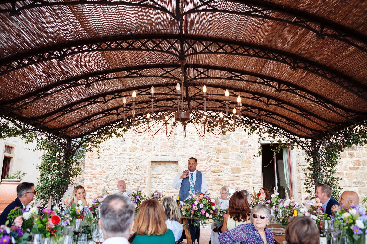 speeches at destination wedding in Tuscany