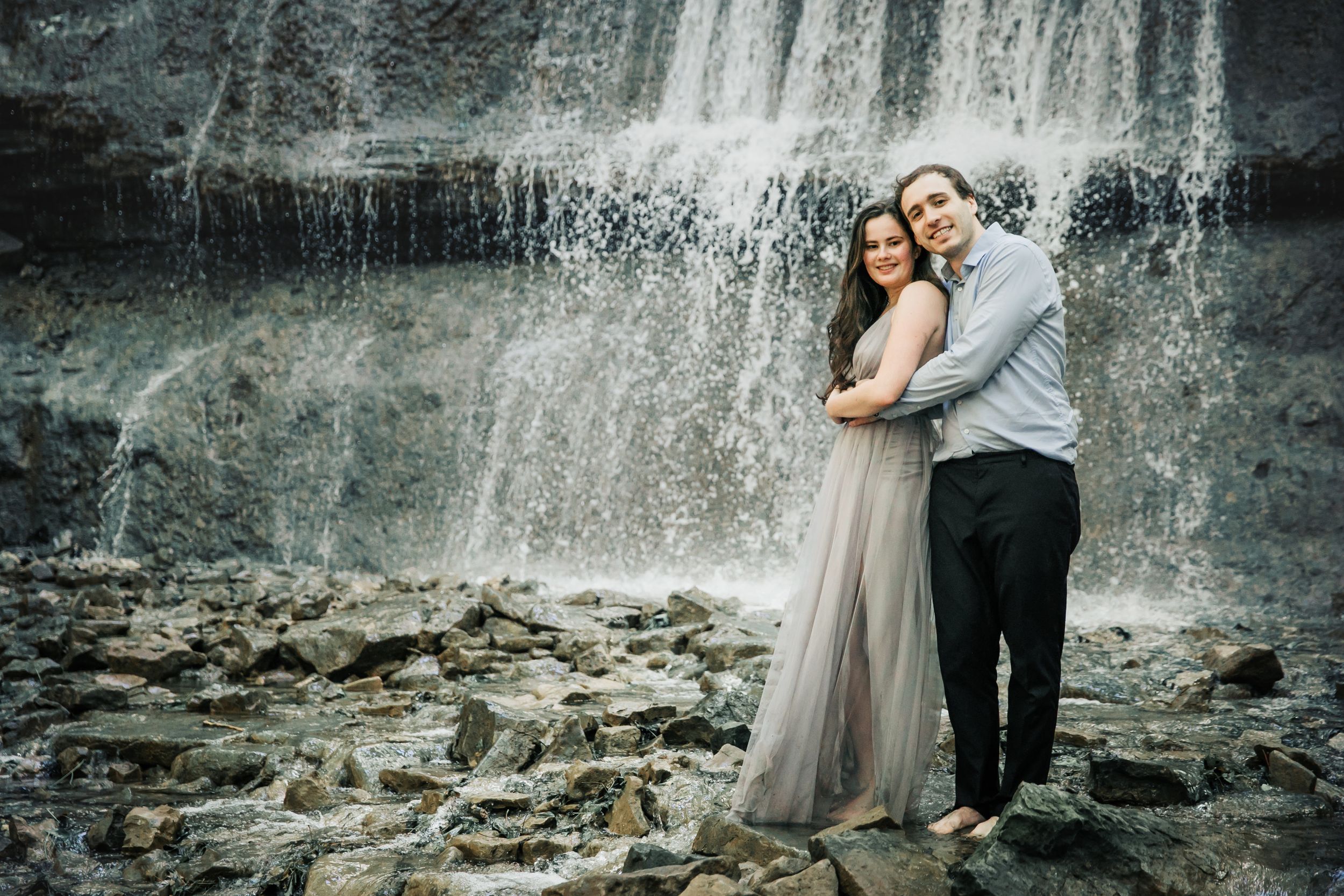 Sherman Falls Heritage Trail Ancaster Ontario Engagement Photos Shawn Van Daele