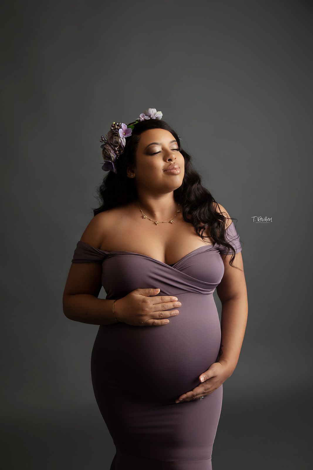 lavender maternity gown chicaboo