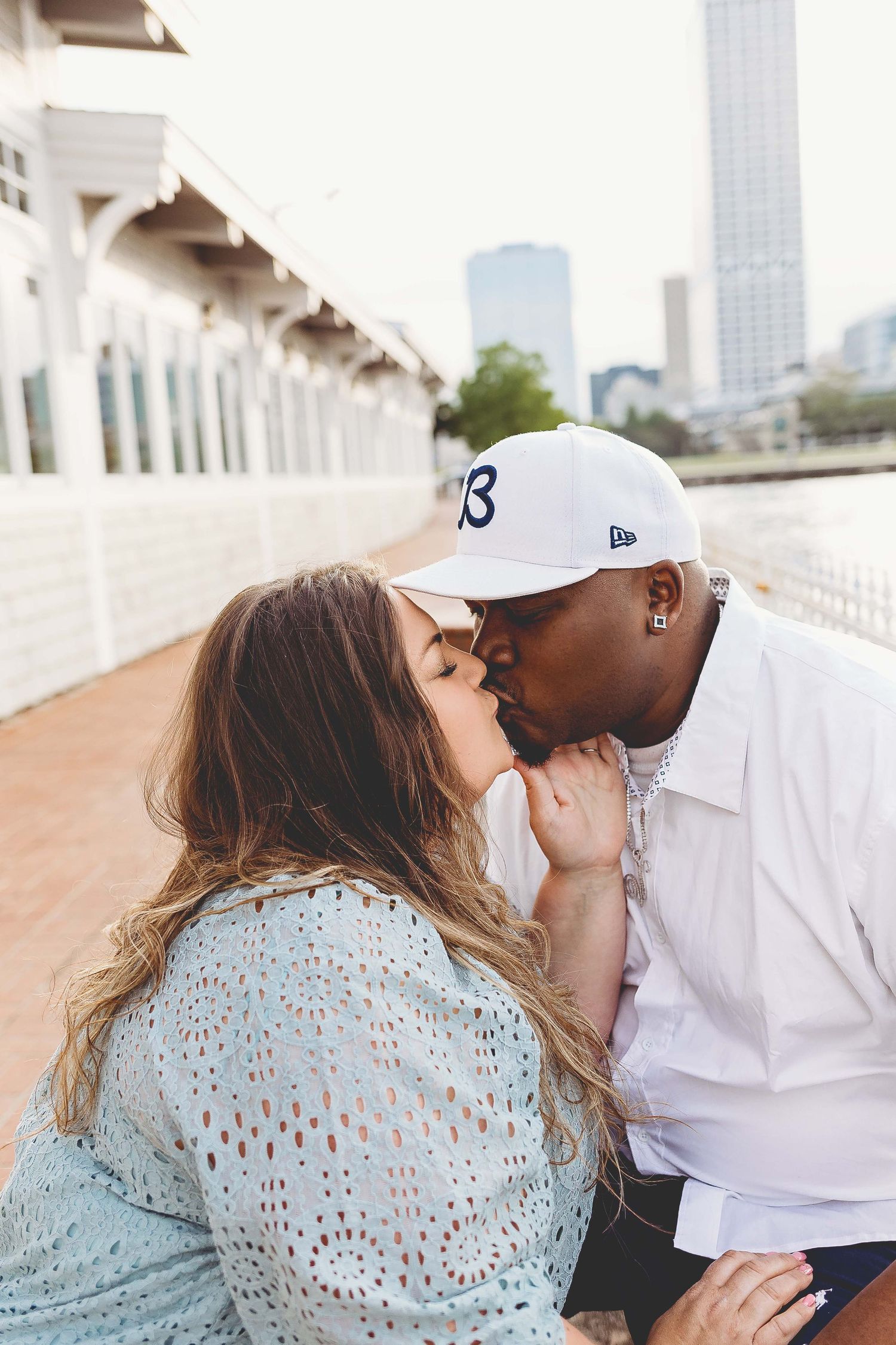 Engagement pictures Milwaukee, WI Historic third ward