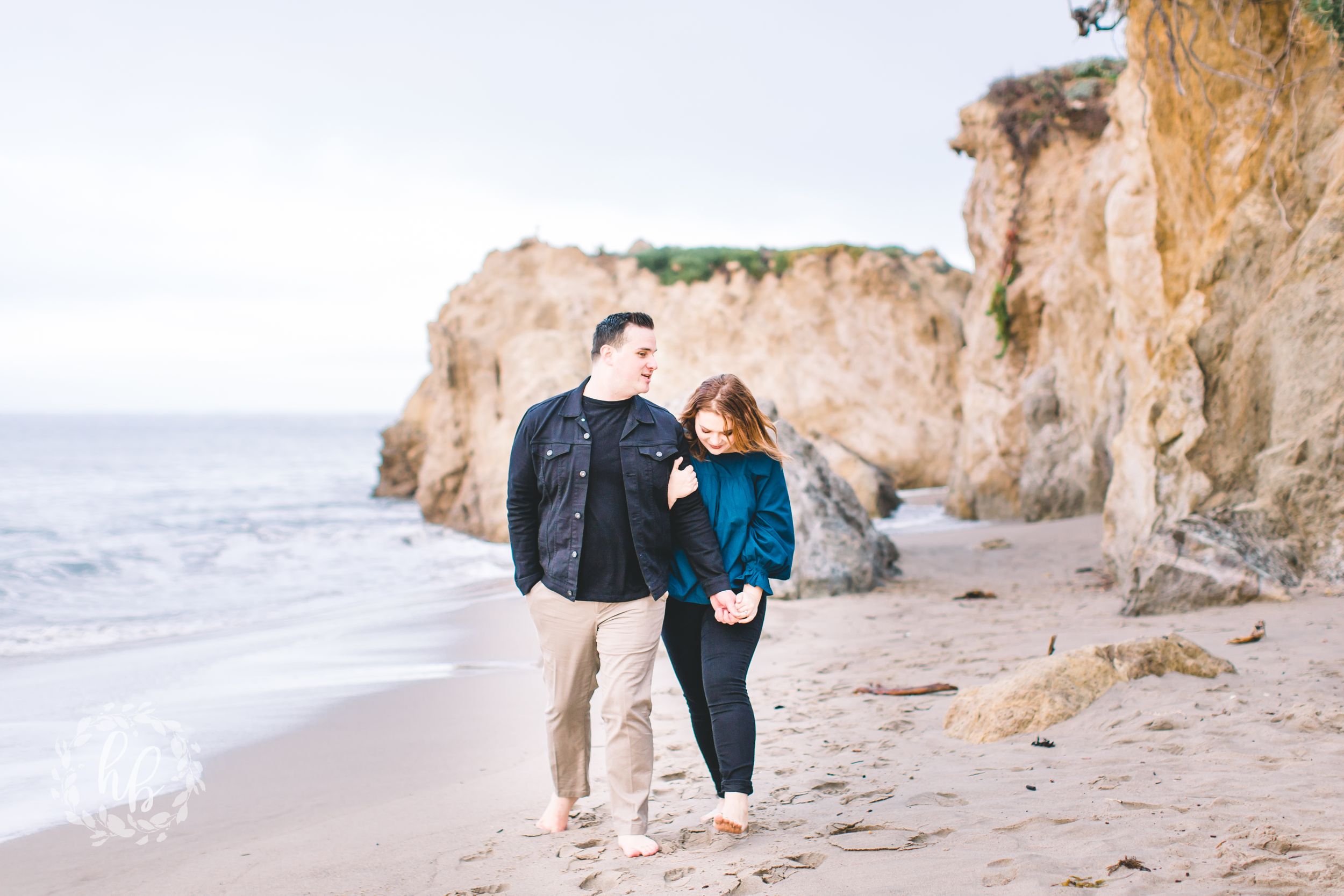 Malibu beach engagement photos