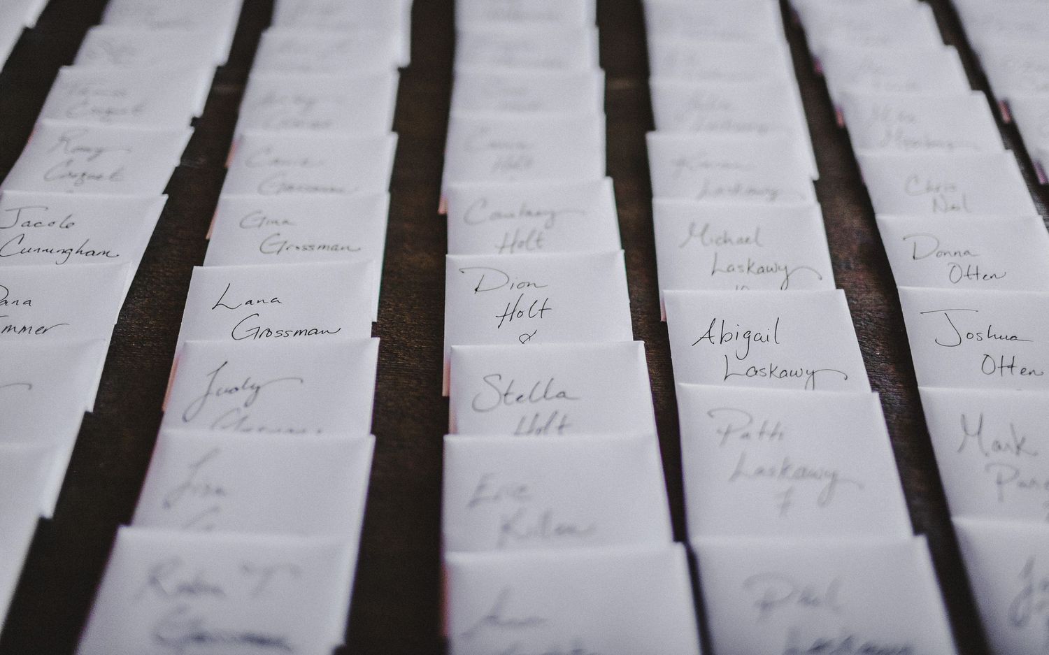 detail picture of seating arrangement at reception