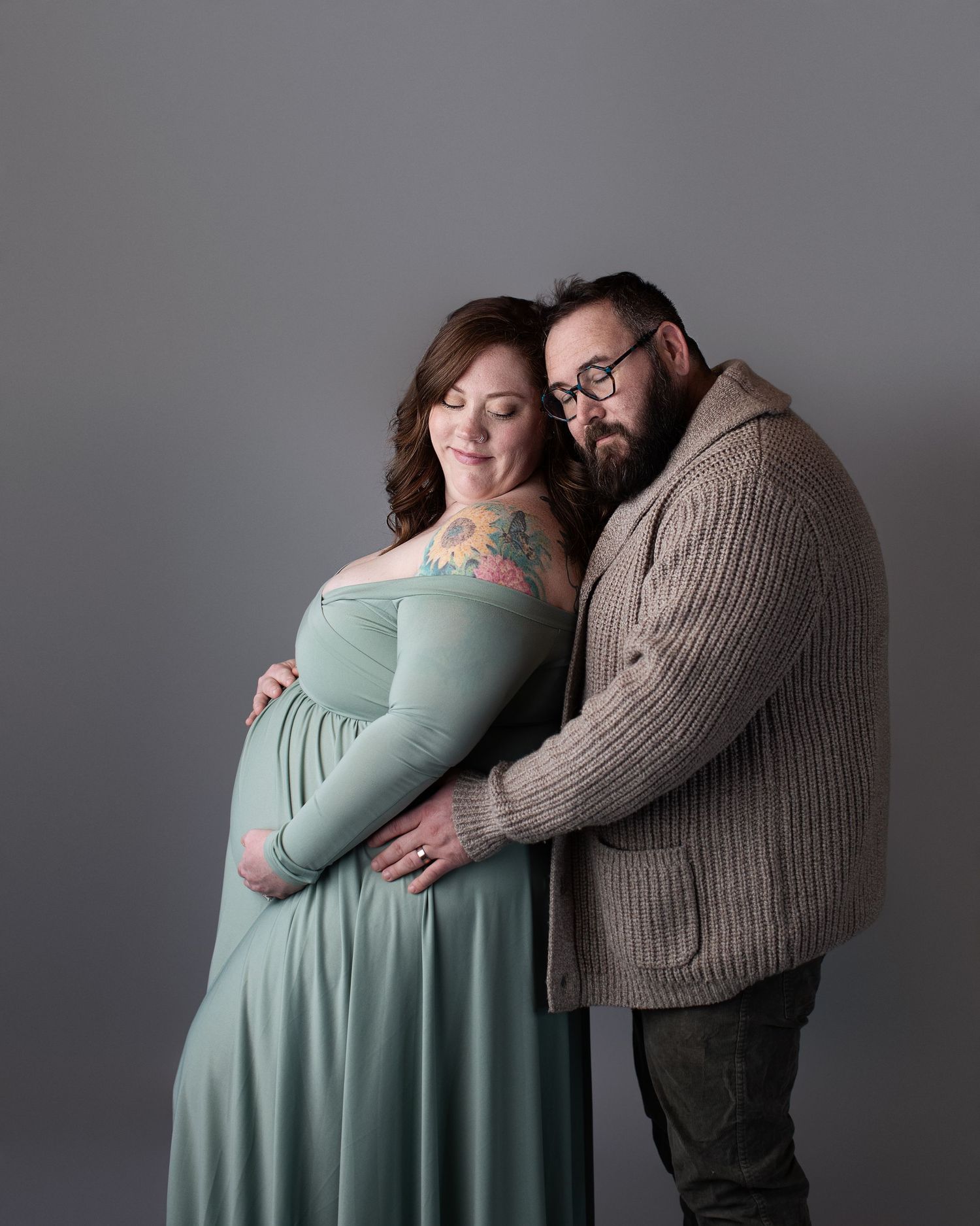 Professional maternity photo with husband