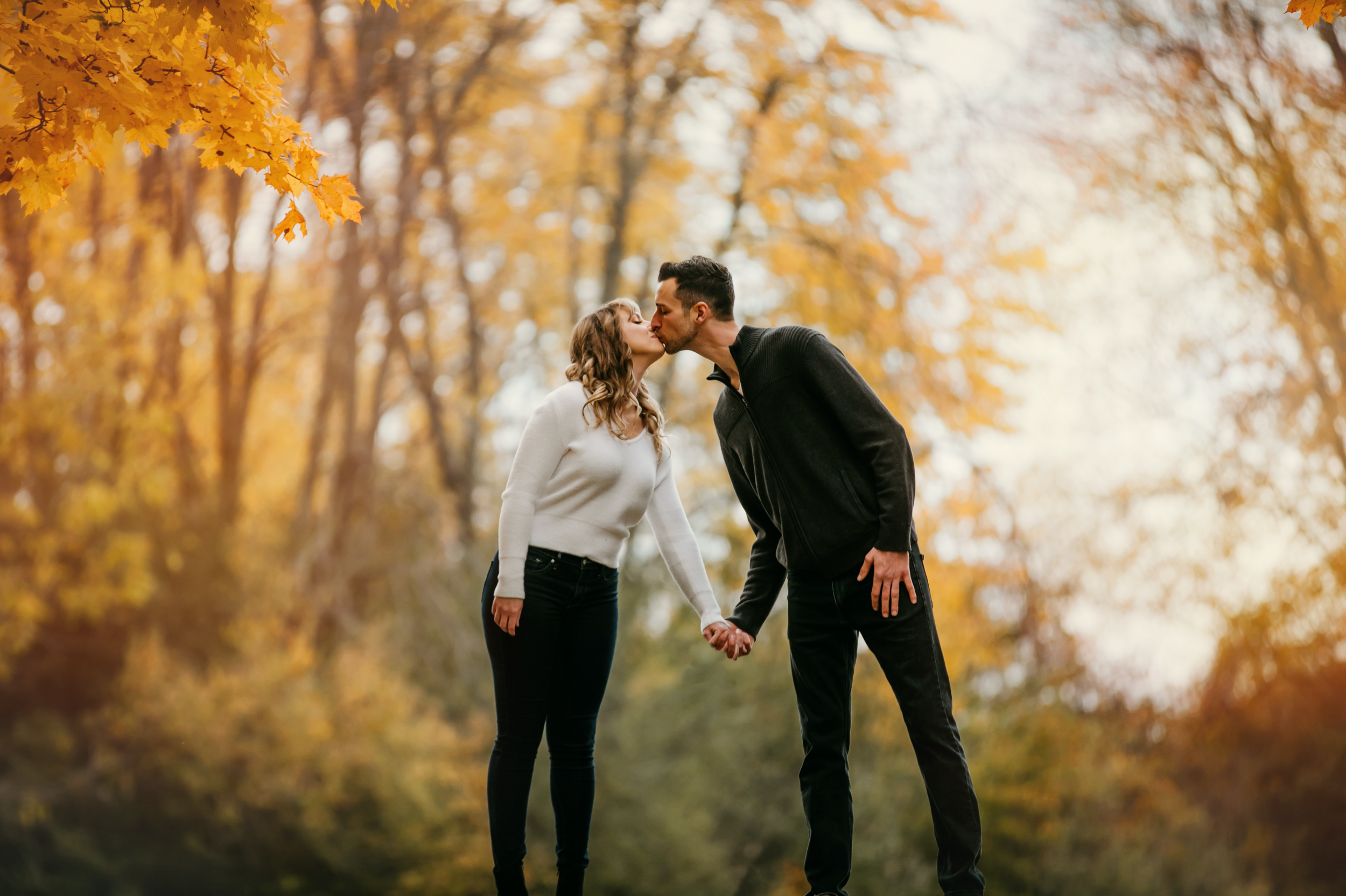 Fall engagement photos at Fanshawe Conservation Area London Ontario by photographer Shawn Van Daele
