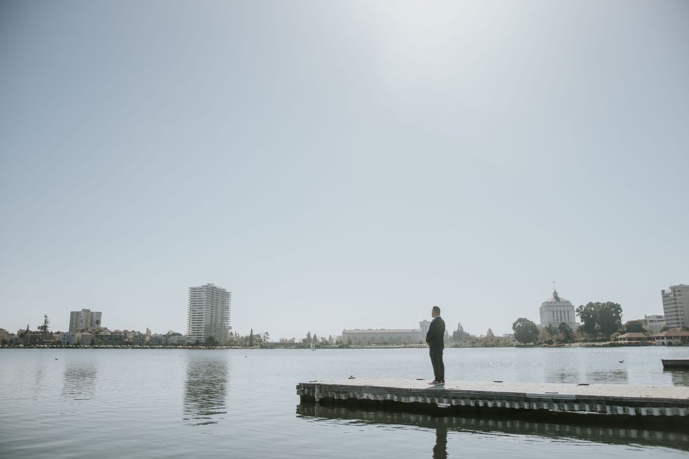 rebecca skidgle photography northen california napa wedding photographer first look bride groom romantic oakland lake