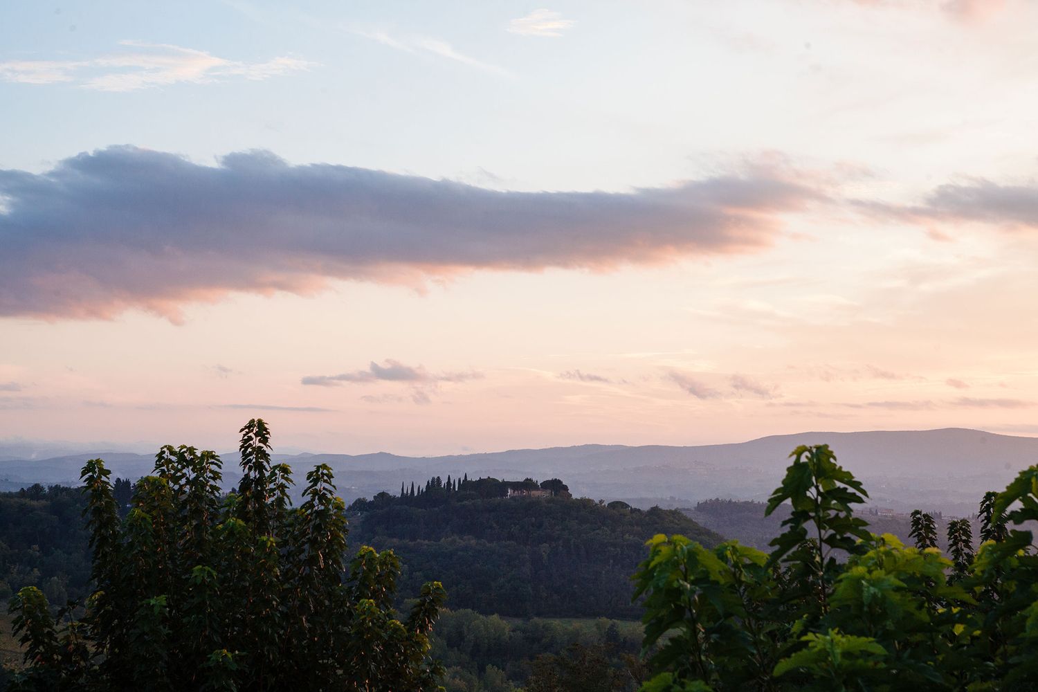 Tuscany views at sunset