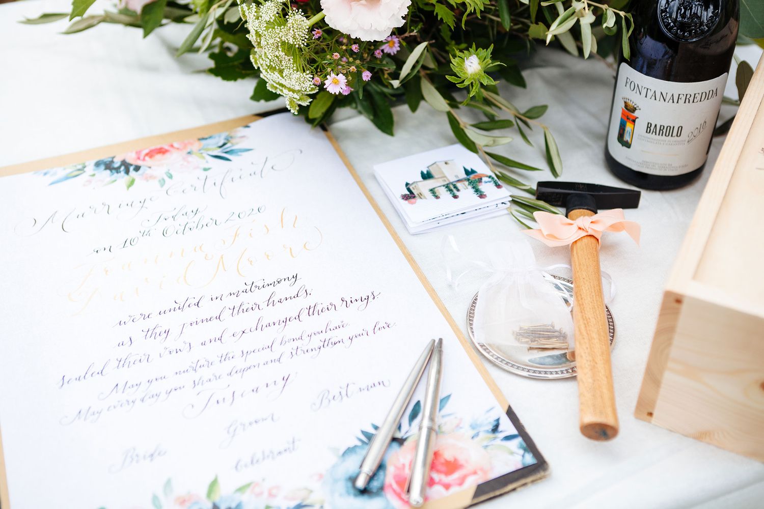 symbolic wedding ceremony in Tuscany