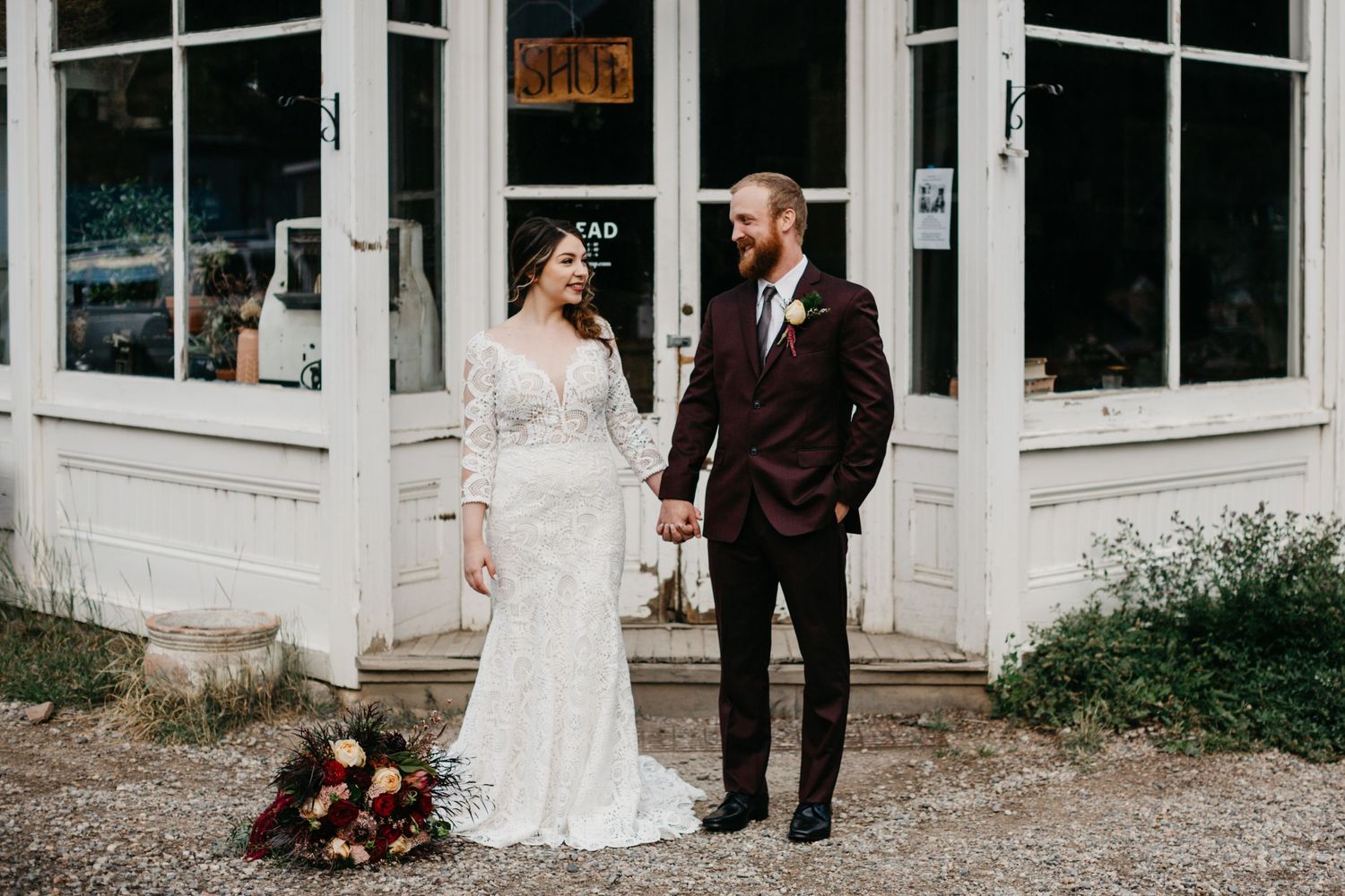 Boho Bread Bar Wedding Bride and Groom Silver Plume Colorado