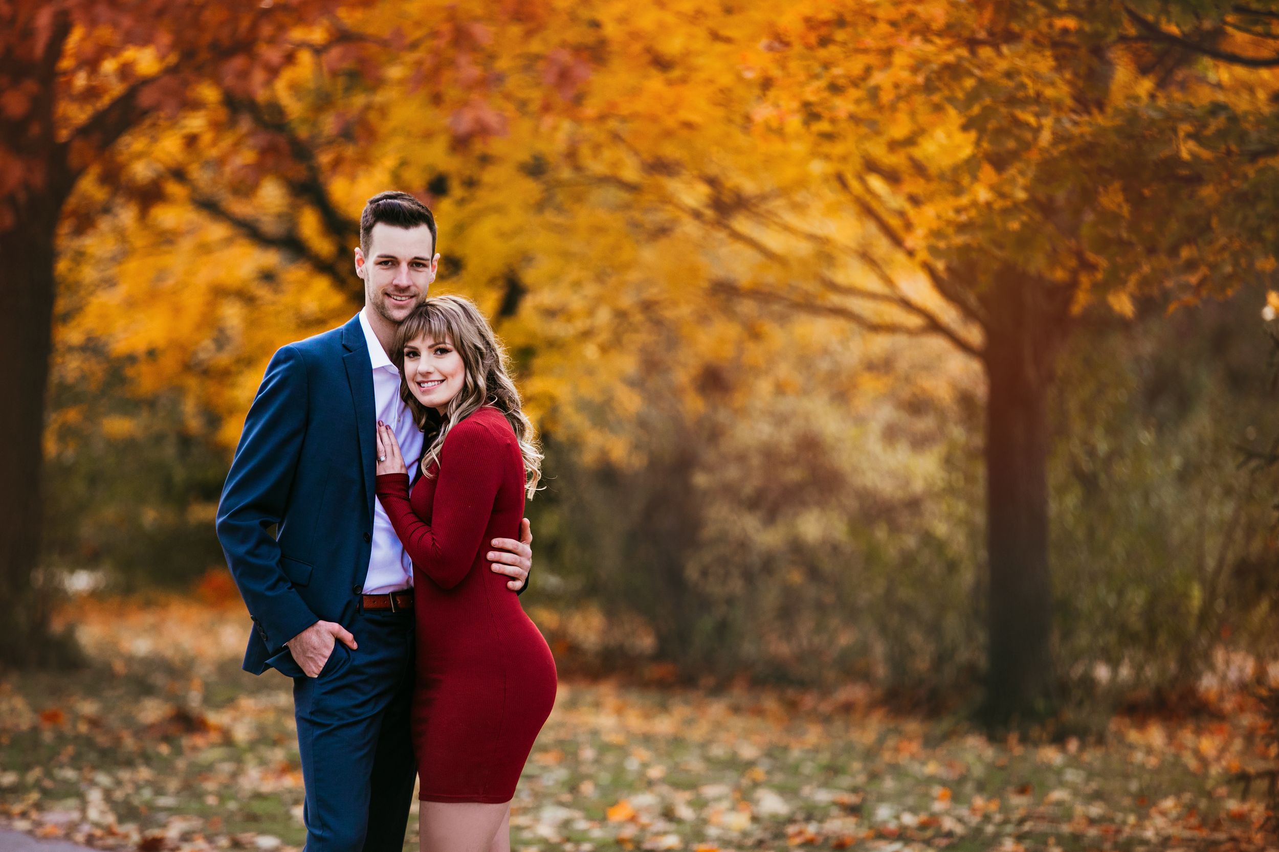 Fall engagement photos at Fanshawe Conservation Area London Ontario by photographer Shawn Van Daele