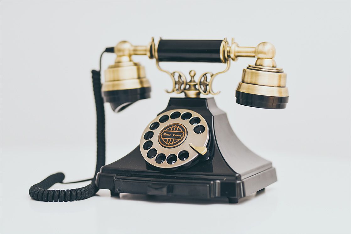 Vintage Black audio guest book phone