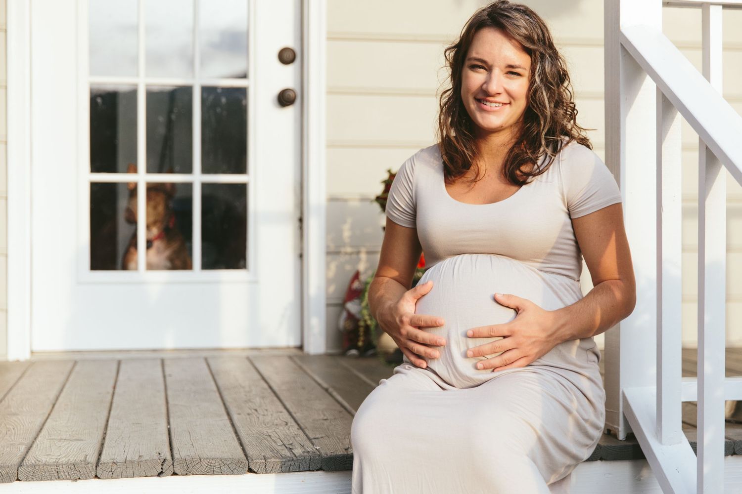 Front Porch maternity portrait Charlottesville virginia photography
