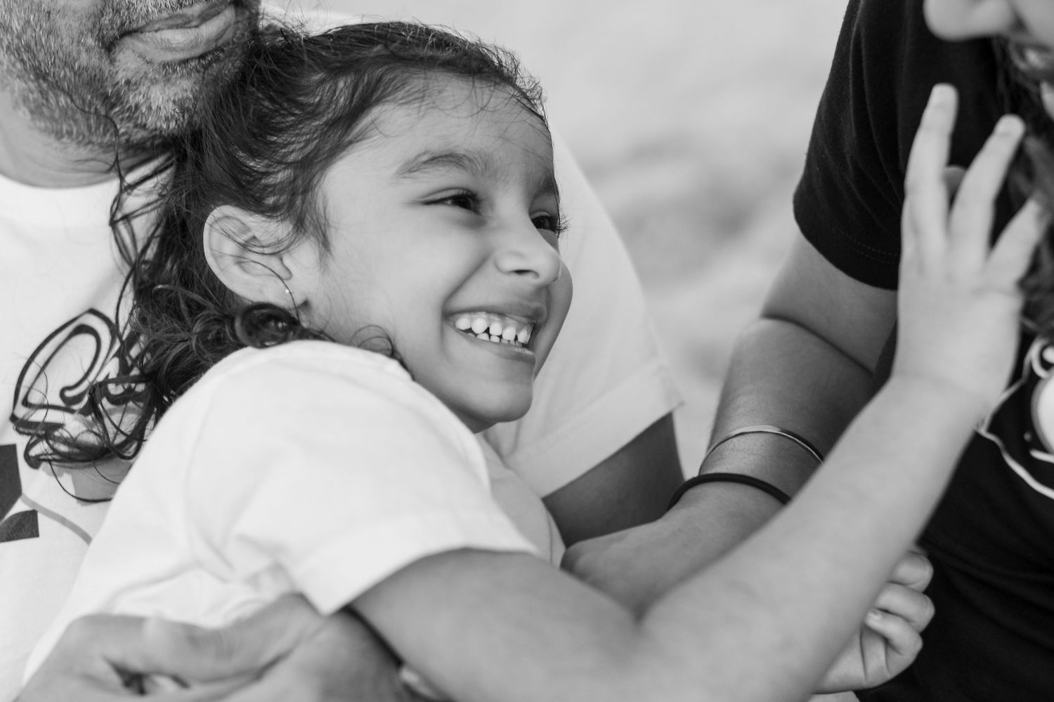 Maui family photography - daughter laughing during sunset session