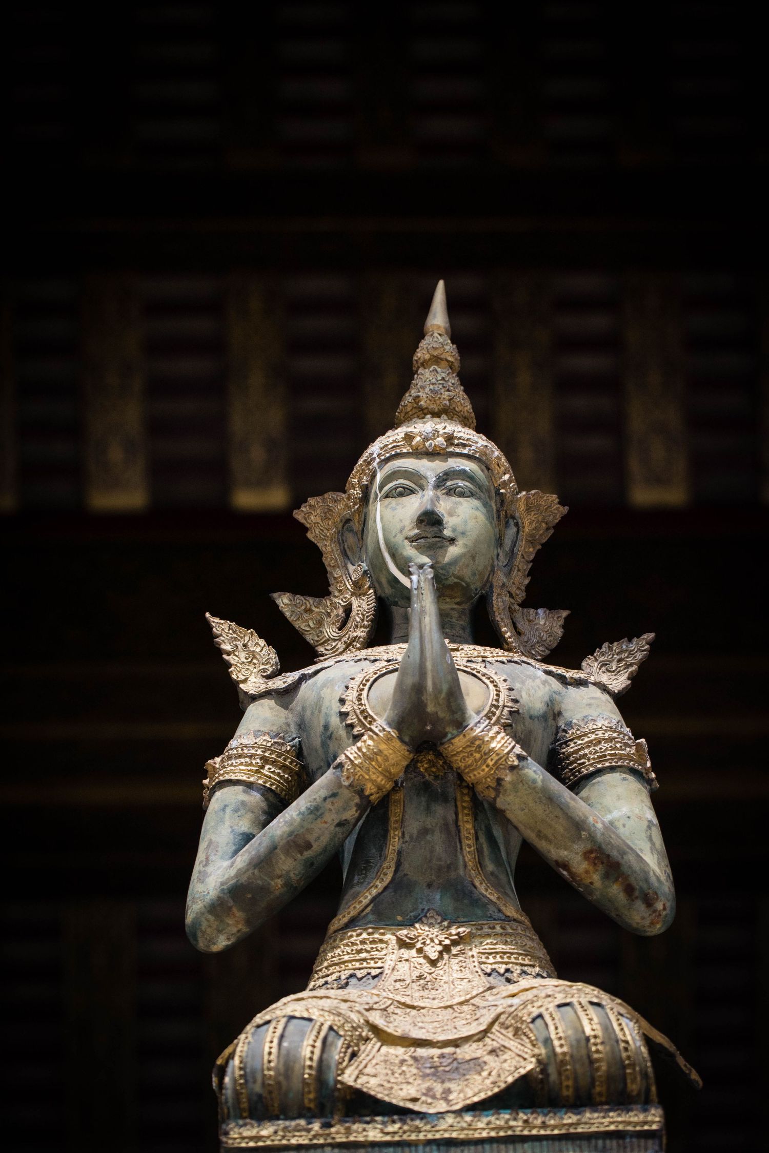Buddhist statue in mountain temple in Northern Thailand