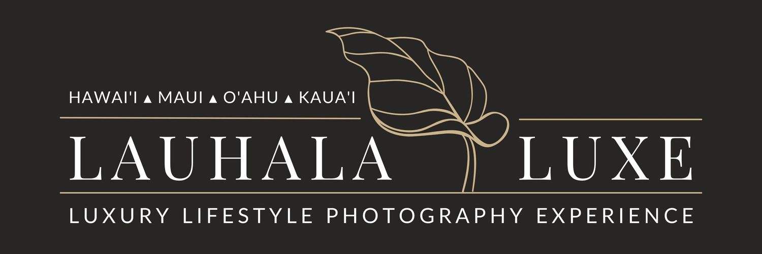 Black and white luxury photography logo design with a tropical leaf motif.