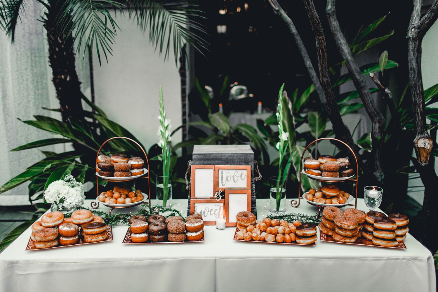dessert table design with donuts