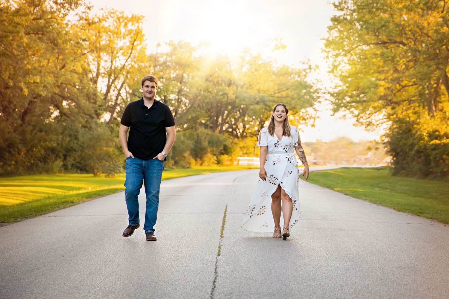 Cute and quirky engagement photos at Fanshawe Conservation Area London Ontario by wedding photographer Shawn Van Daele