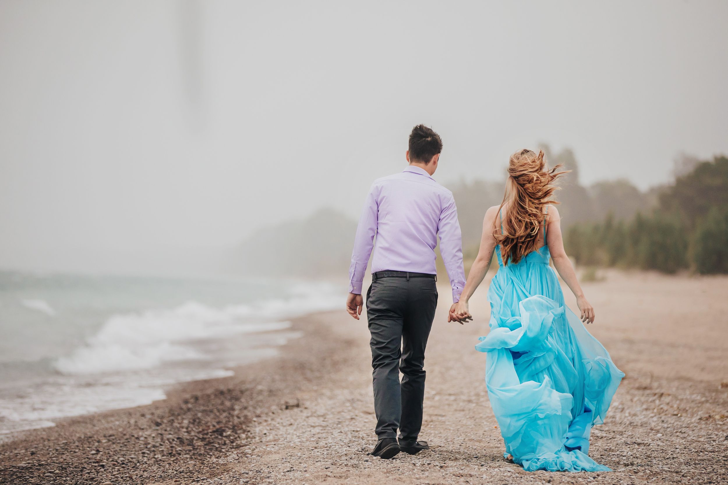 Grand Bend Beach Ontario engagement photos by Shawn Van Daele