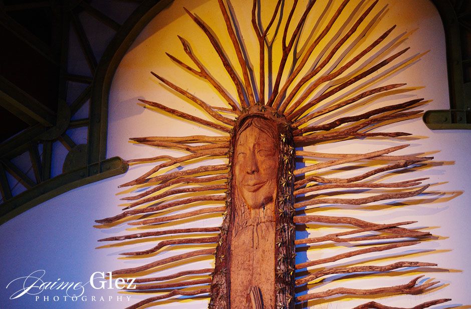 bride at Xcaret chapel