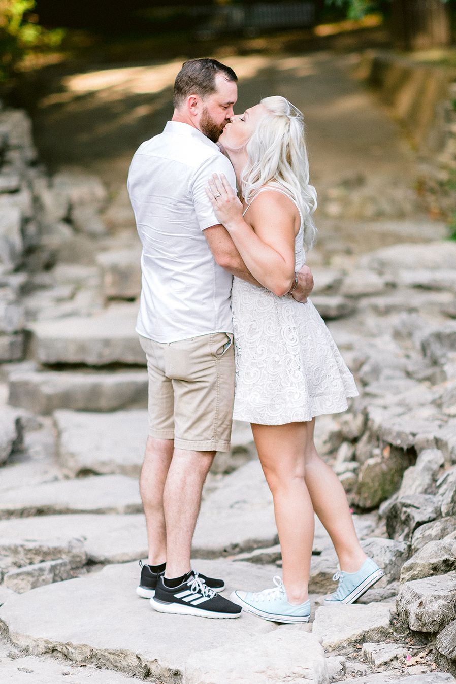 Elizabeth Couch Photography Prairie creek engagement photos waterfall Fort Worth wedding