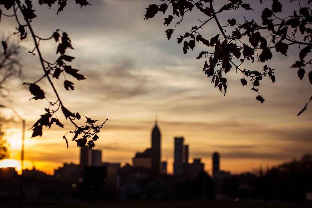 Indianapolis skyline at sunset, Indianapolis Photographer, Indianapolis Senior Photographer