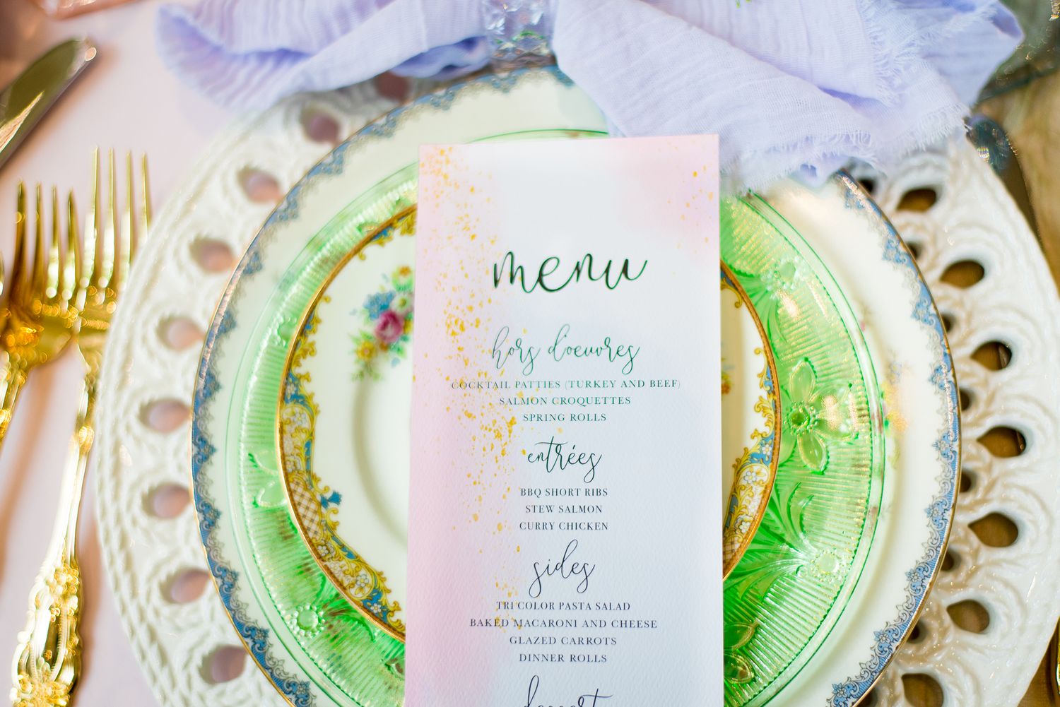stationary on wedding plate set, detail shot, wedding, Benison, Cincinnati OH