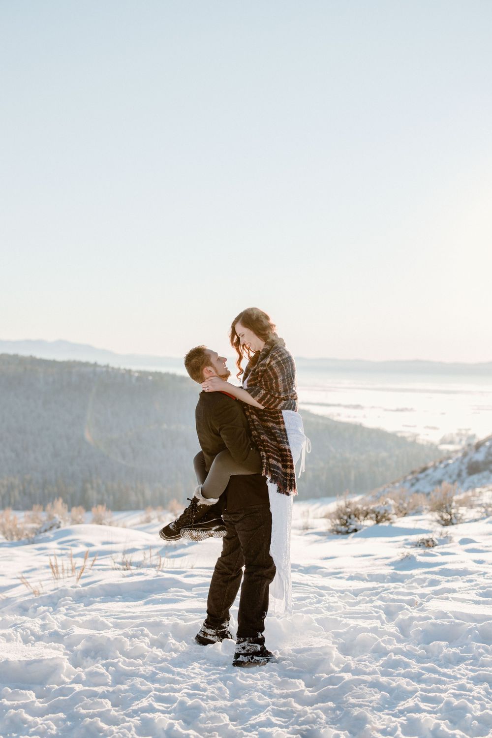 Jackson Hole winter snow elopement intimate wedding