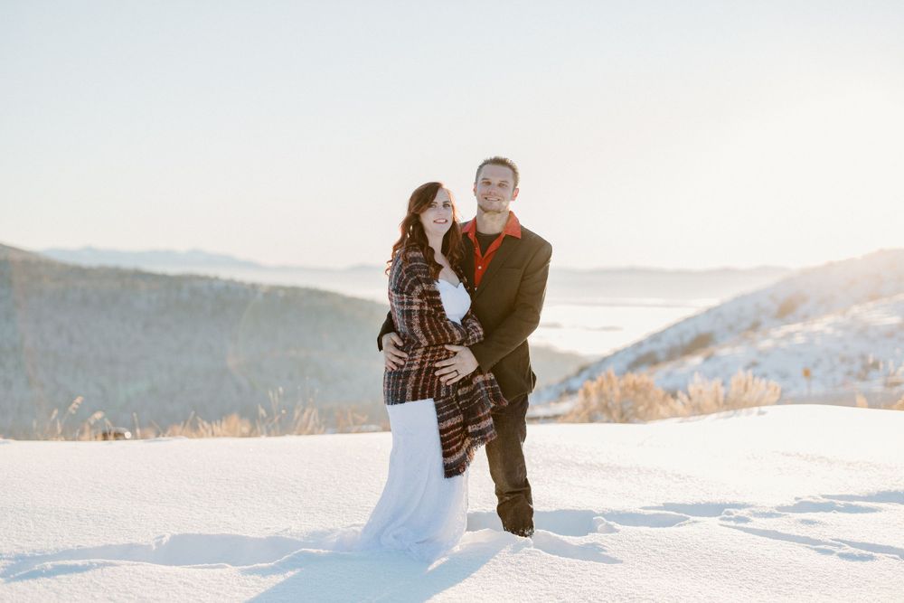 Jackson Hole winter snow elopement intimate wedding