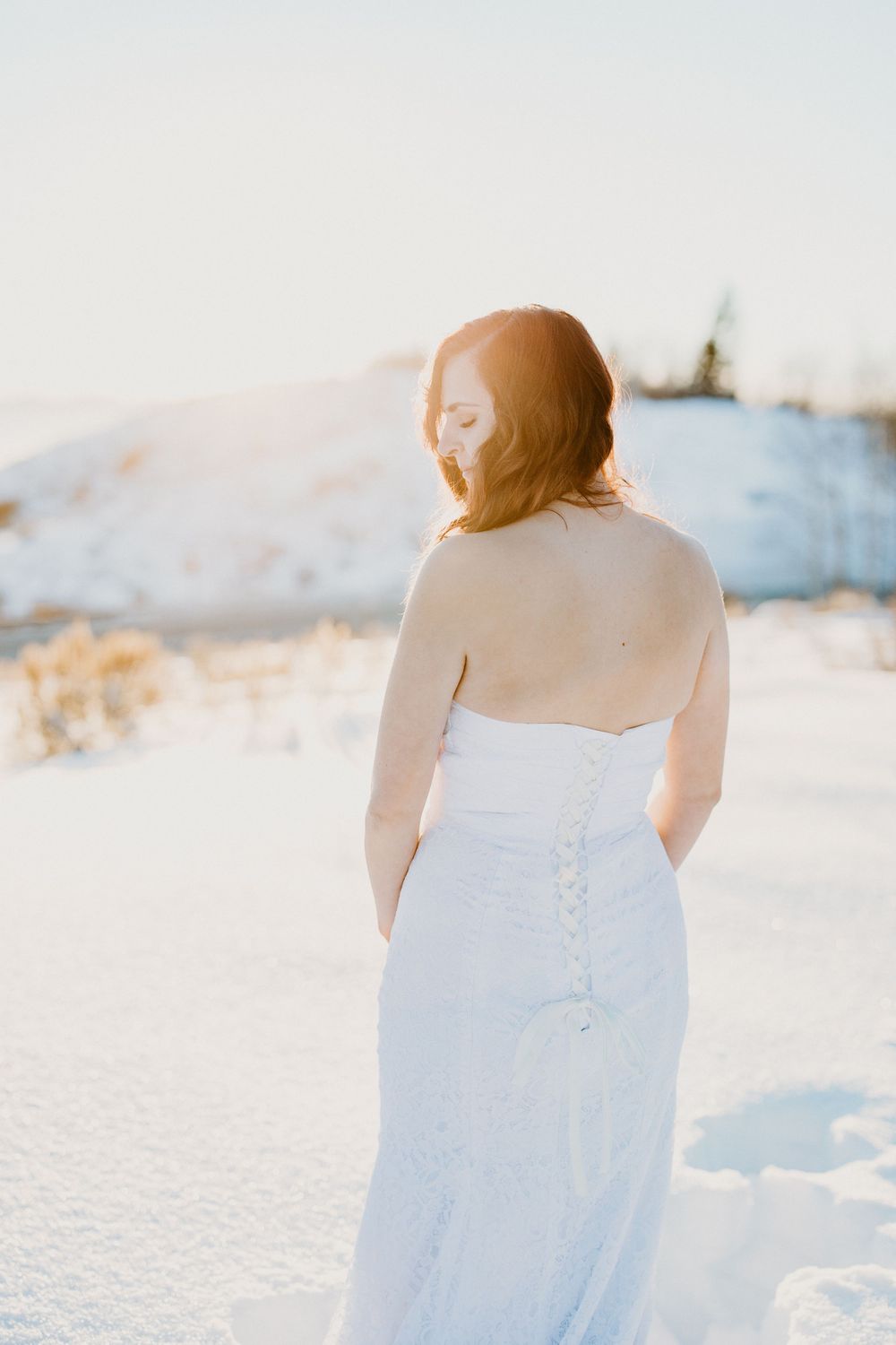 Jackson Hole winter snow elopement intimate wedding