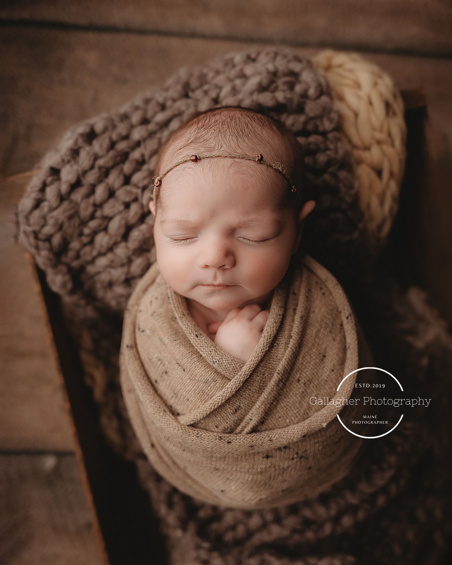 Professional newborn photo - beige